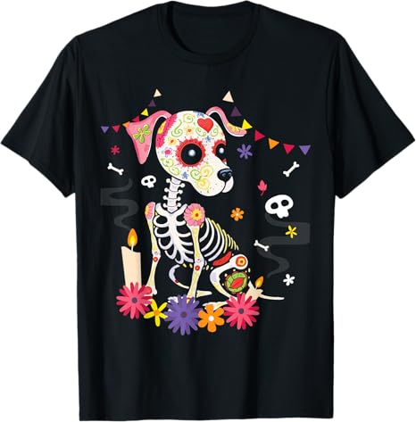 Dia de los Muertos Dogs Day Lover Sugar Skull Paws