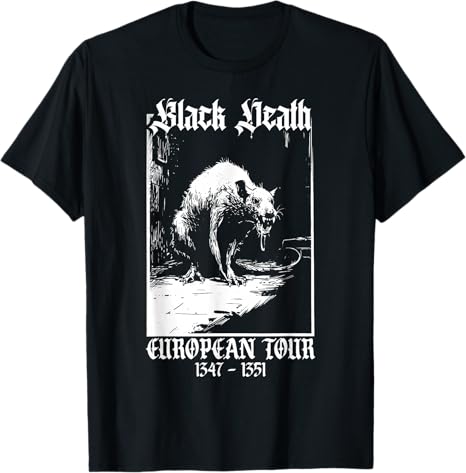 Black Death European Tour | Plague Rat Medieval History Goth T-Shirt