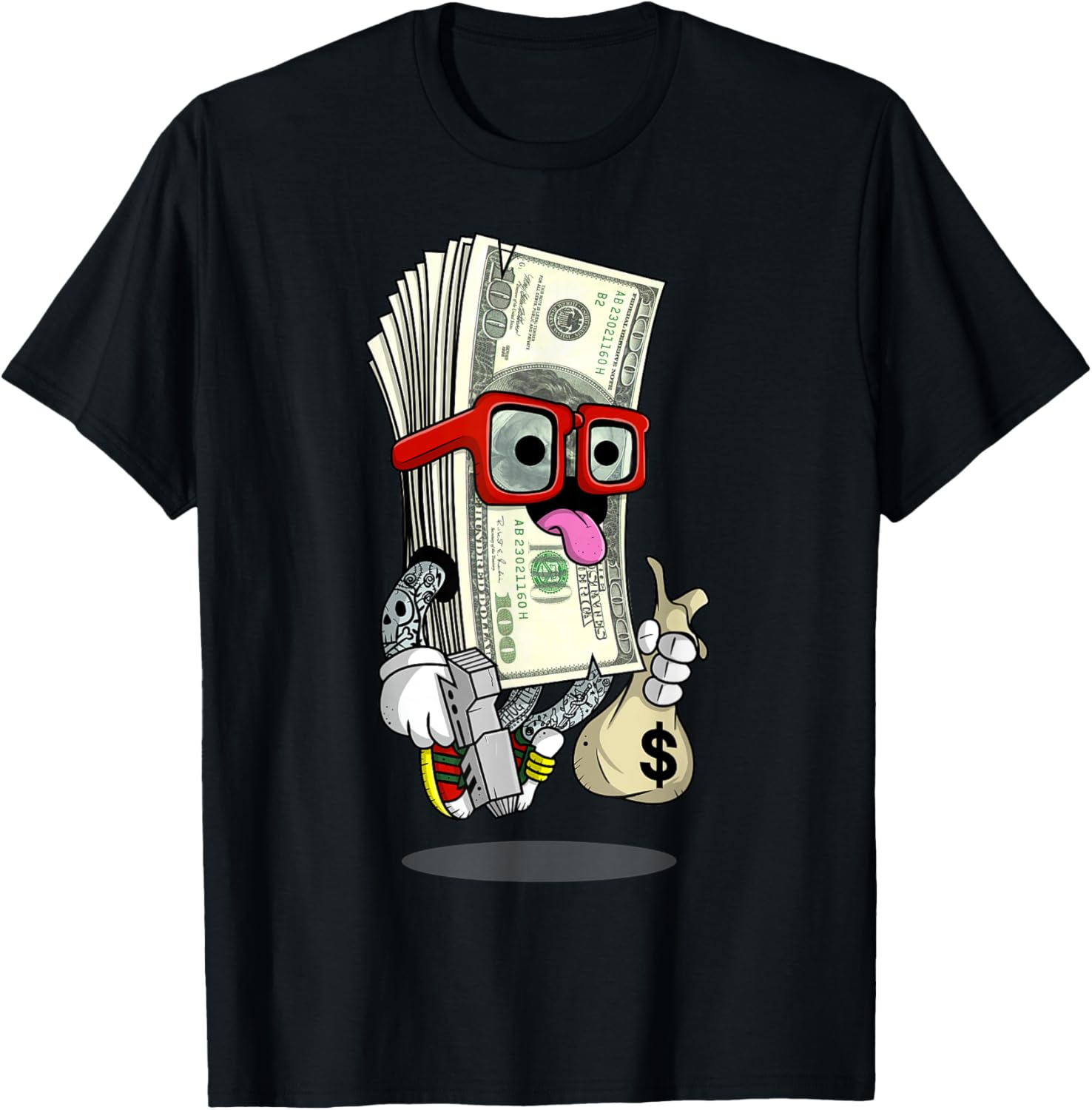 Money Hip Hop Graphic Urban Graffiti Art T-Shirt M