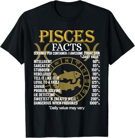 facts zodiac sign tees