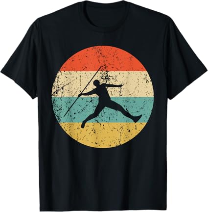 Javelin throw vintage retro track and field t-shirt