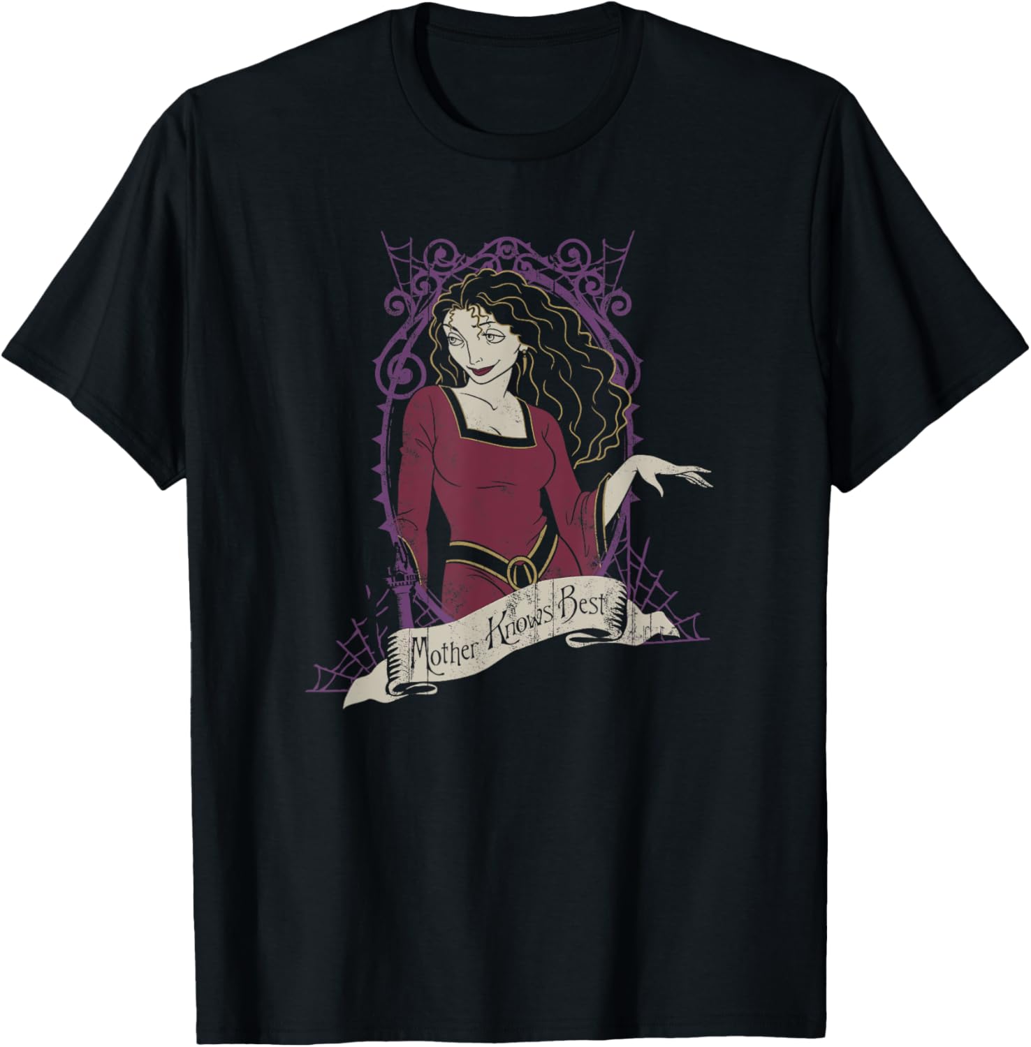 Disney Villains Mother's Day Mother Knows Best Vintage Camiseta