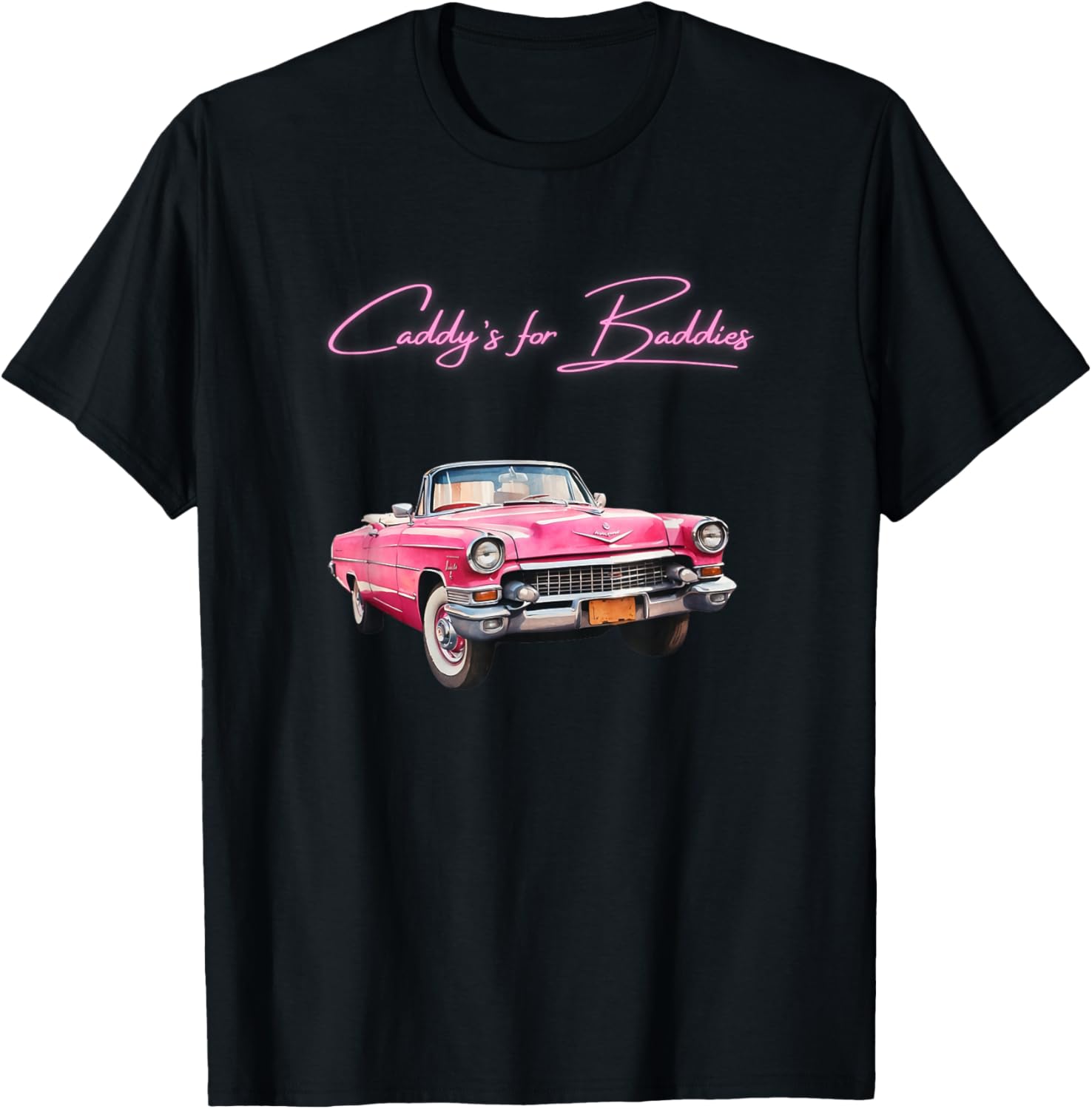 Pink Cadillac Lookin Vehicle - Vintage Style - Oldschool T-Shirt