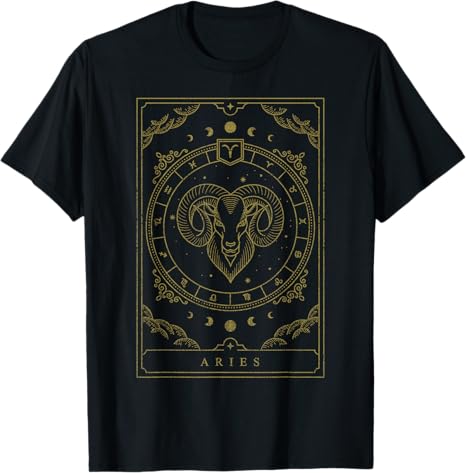 Vintage Aries Birthday Present Zodiac Sign Aries T-Shirt