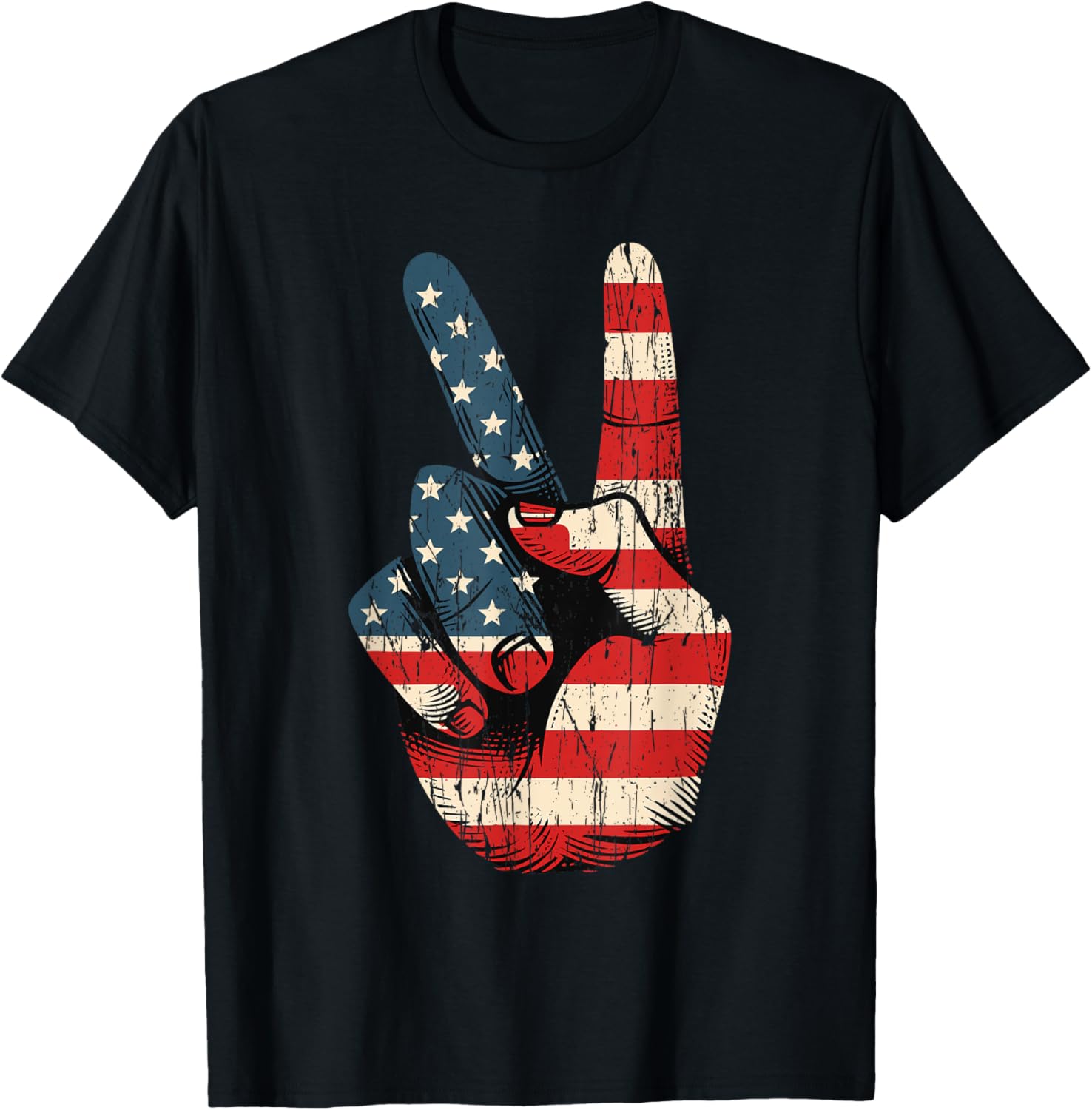 Retro Peace Sign Vintage 60’s 70’s Hippie T-Shirt