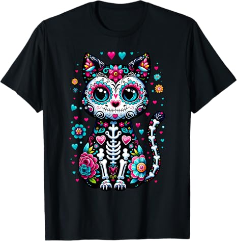 Cinco de Mayo Fro Skeleton Cat Sugar Skull