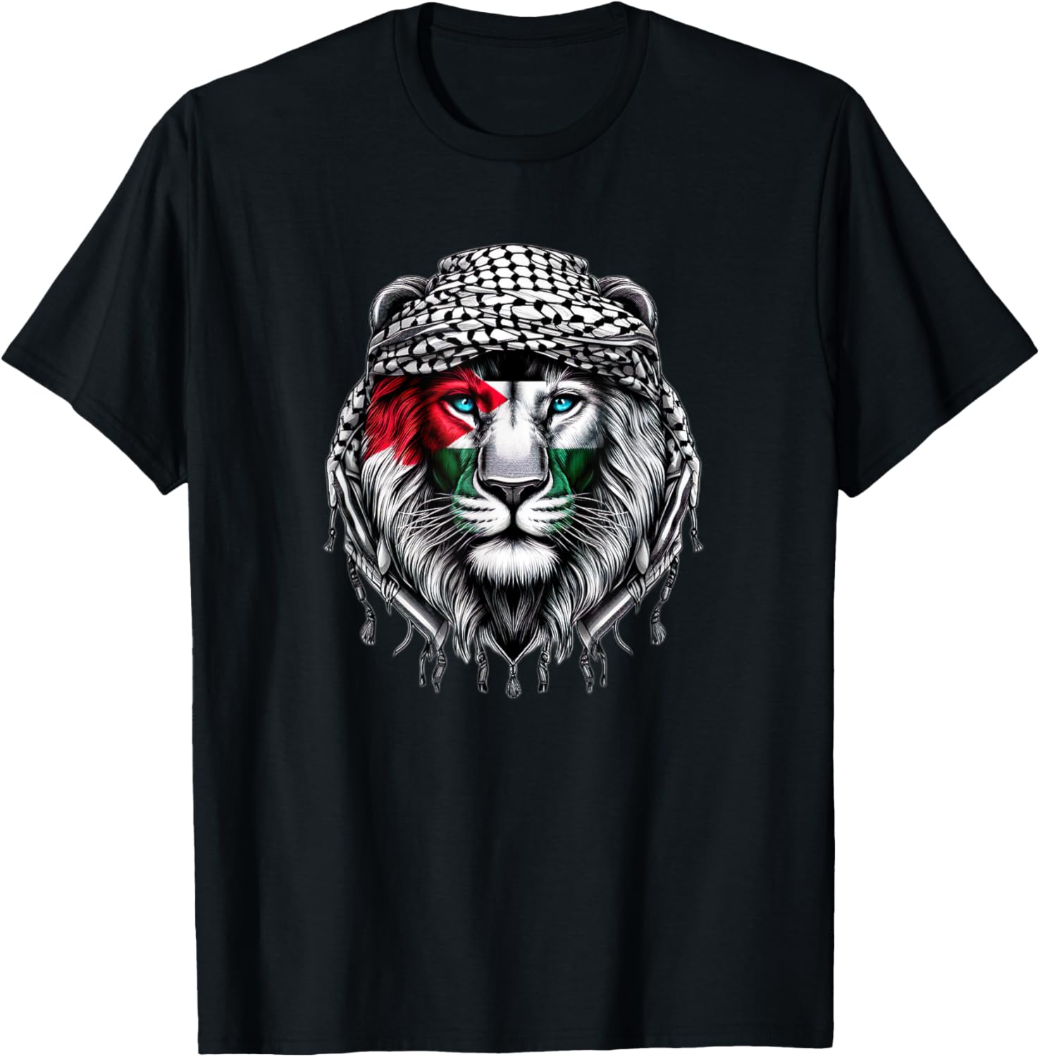 (( Size XL))time of Palestine: Lion keffiyeh T-Shirt