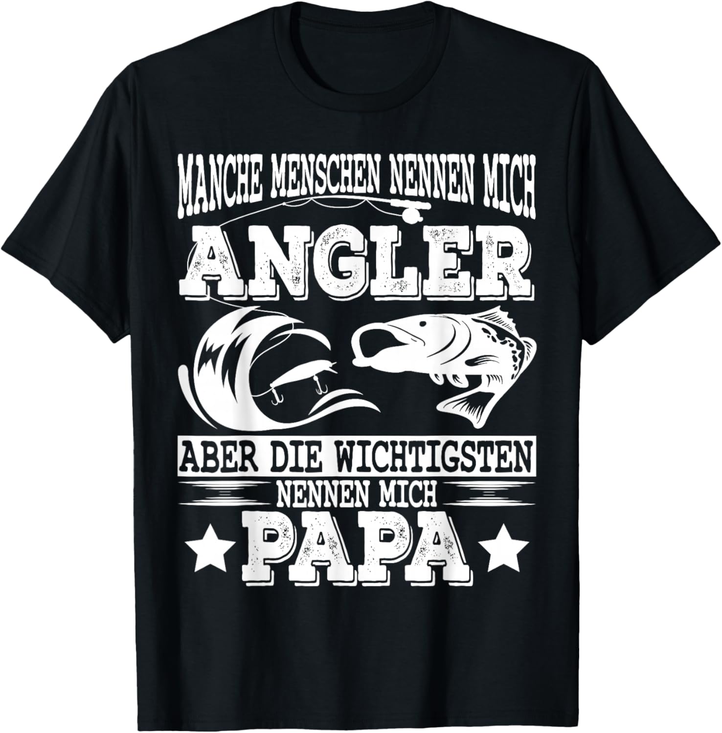 Lustiges Angeln Fischer T-Shirt Fischen Angler Köder Rute