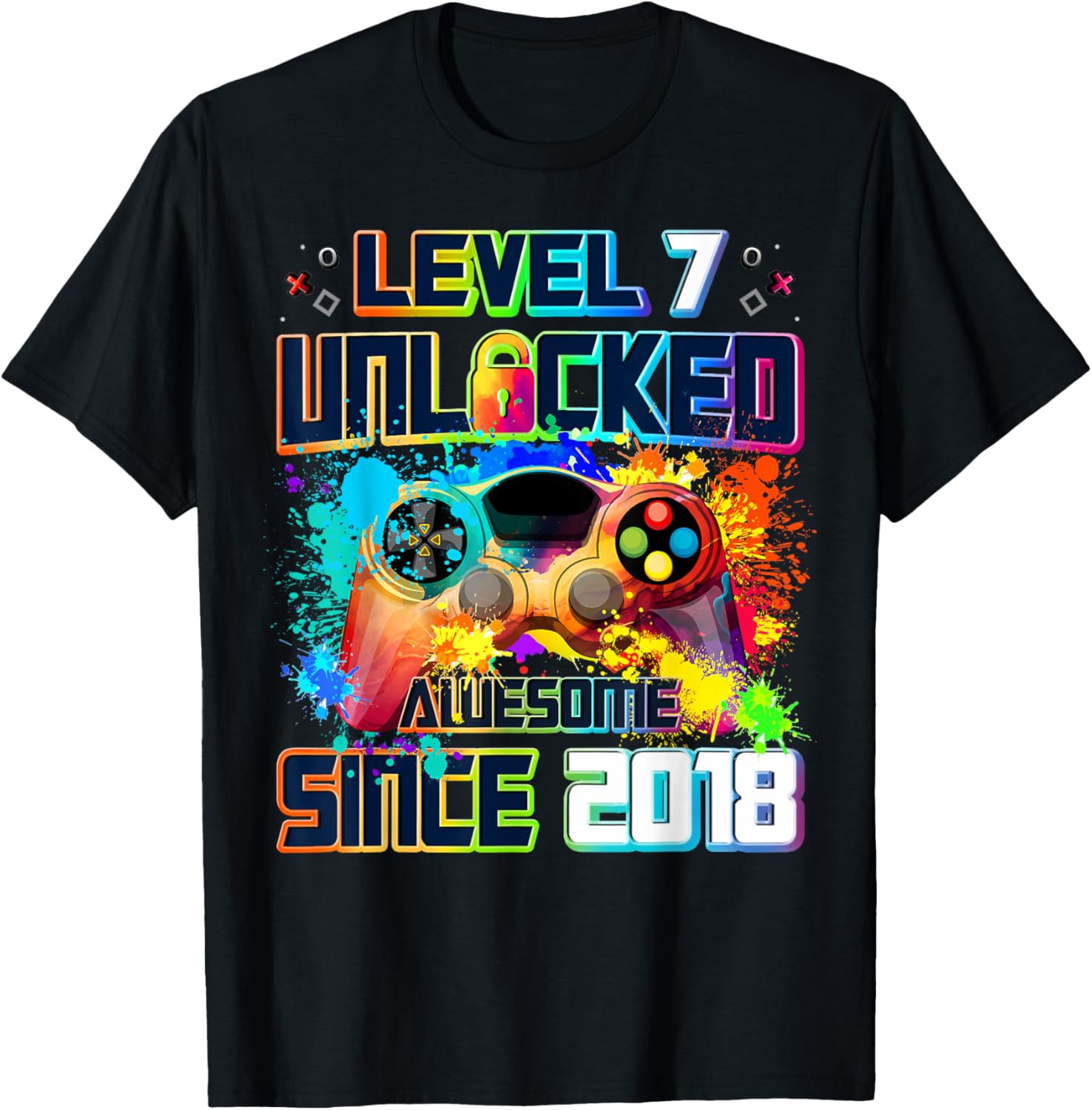 Level 7 Unlocked 7 Year Old Video Gamer 7th Birthday Gift T-Shirt Level 7 Unlocked 7 Year Old Video Gamer 7th Birthday Gift T-Shirt