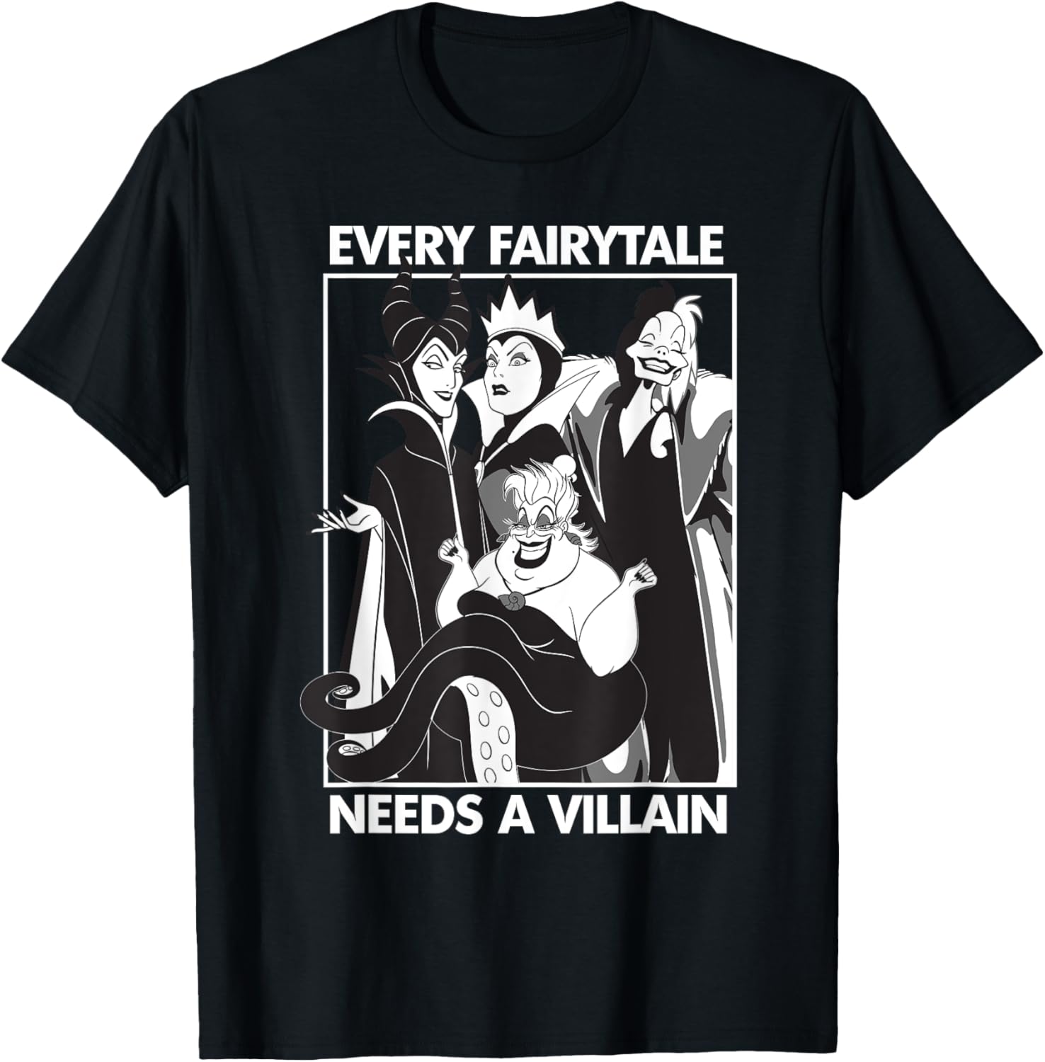 Disney Villains Every Fairytale Needs A Villain T-Shirt, Black