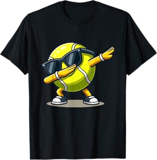 Dabbing Tennis Ball Shirt Funny Boys Men Women Sports Player T-Shirt