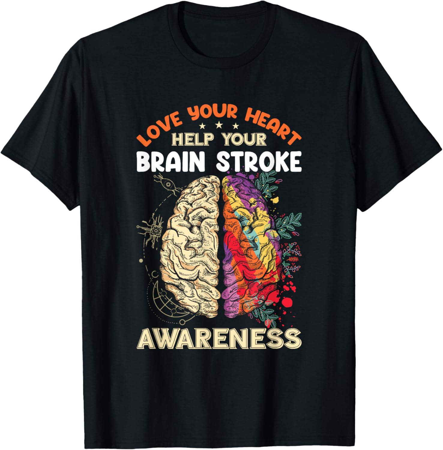 Stroke Awareness Help Your Brain Stroke Awareness Month T-Shirt