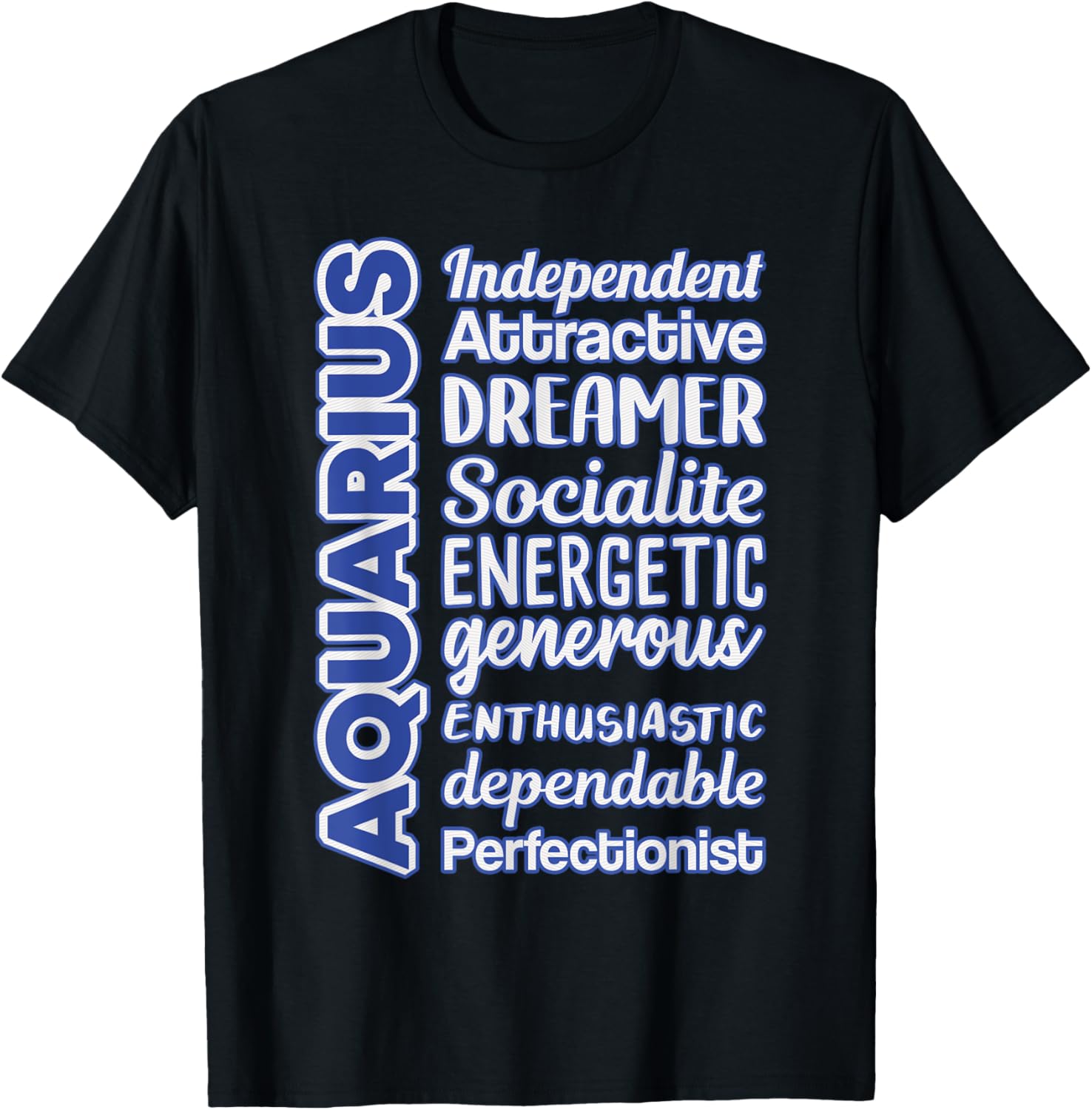 Divertida Acuario Definición Regalo Tee Acuario Rasgos Dreamer Camiseta