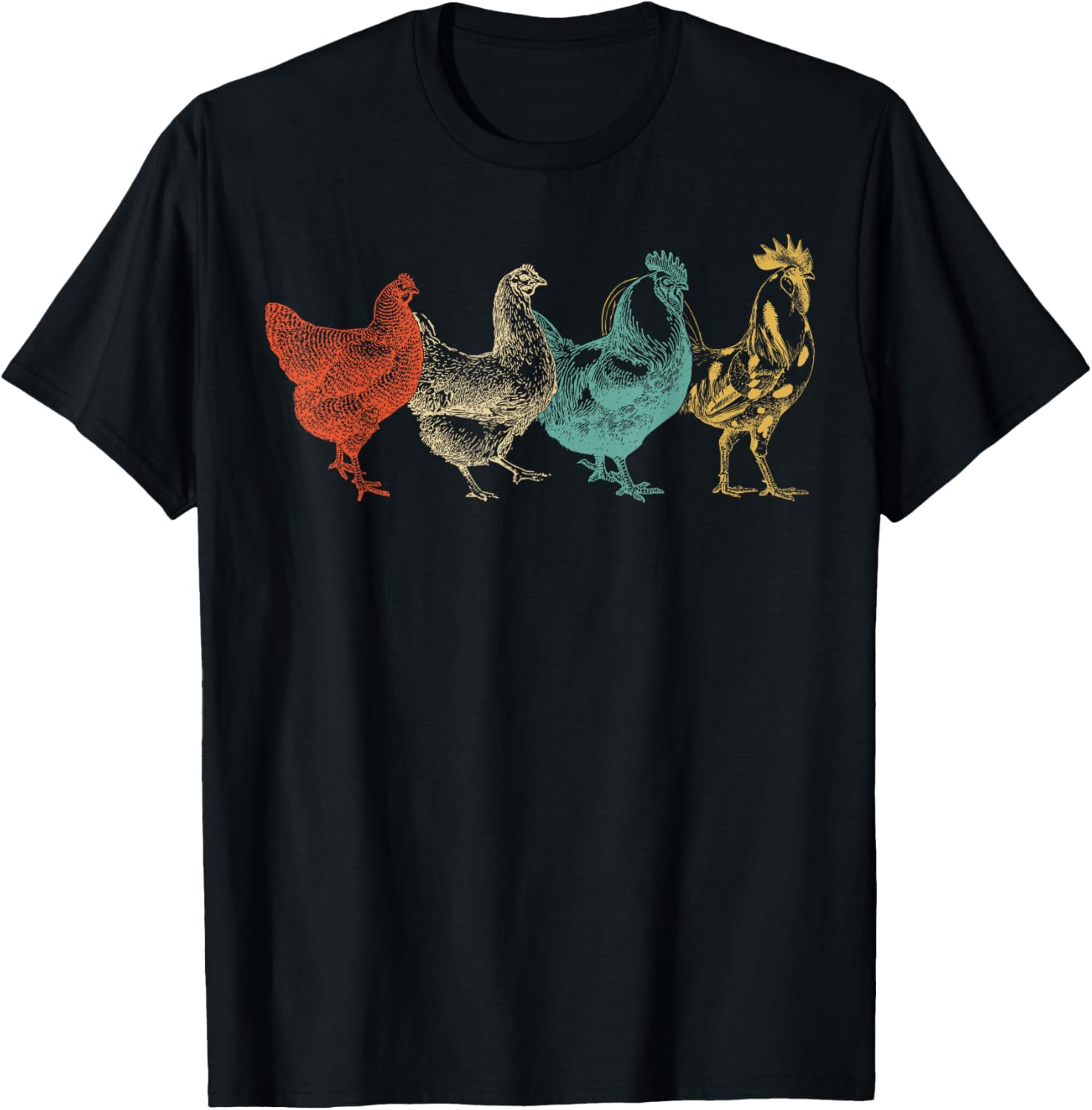 Chicken Retro Vintage Poultry Farmer Women Men Farm Lover T-Shirt