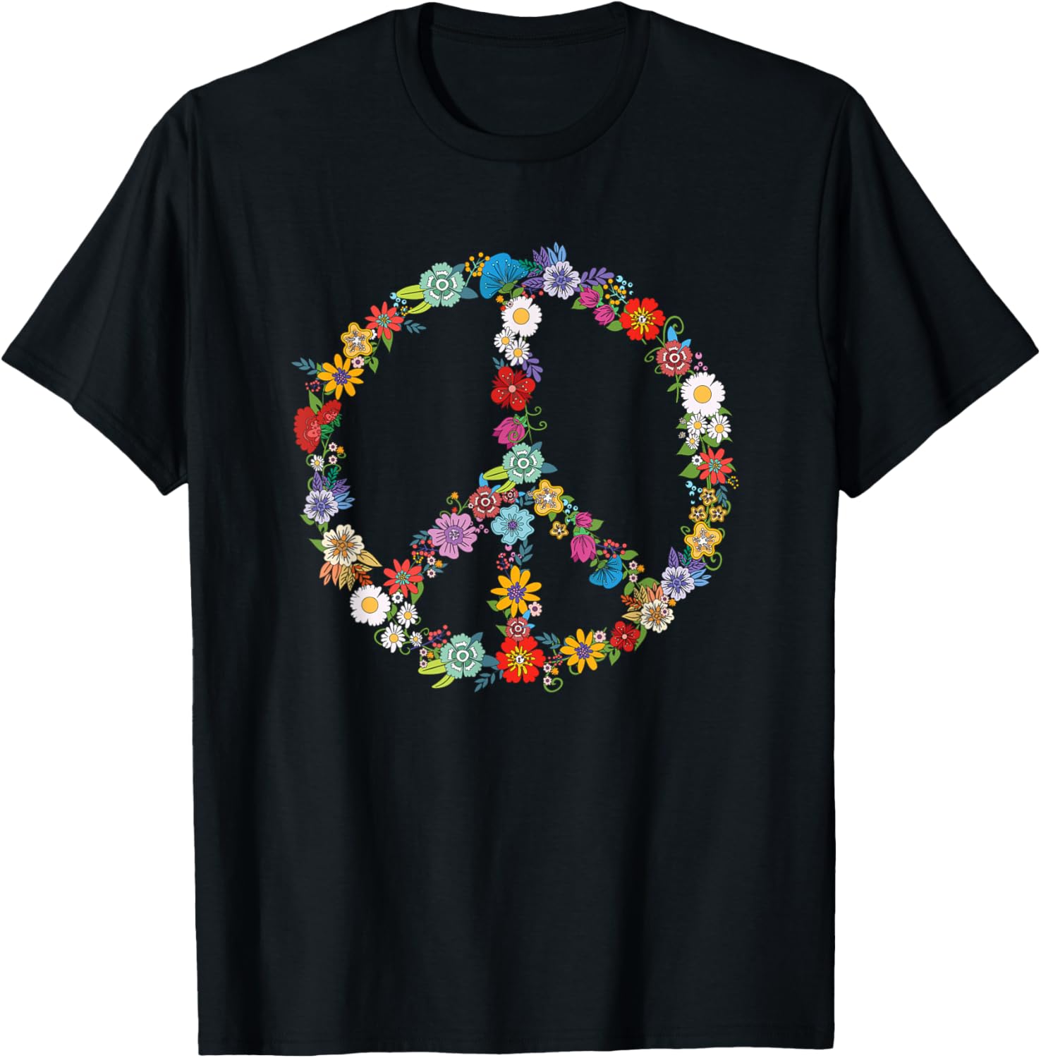 Love and Peace Flower Hippie Lover Beautiful Cute Funny Gift T-Shirt