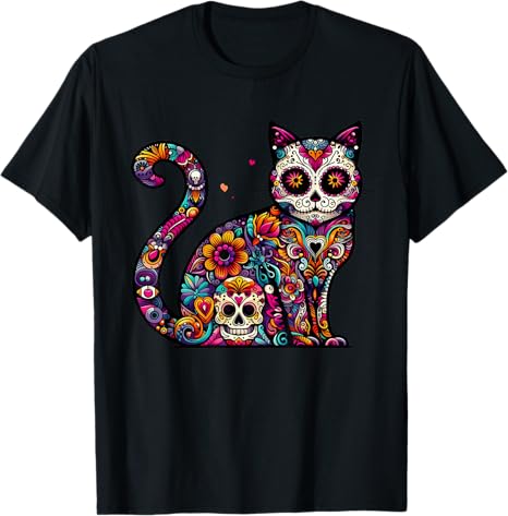 Dia de Los Muertos Skull Sugar Day Of The Dead Cat