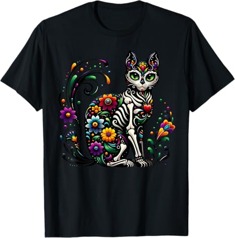 Cinco de Mayo Fro Skeleton Cat Sugar Skull