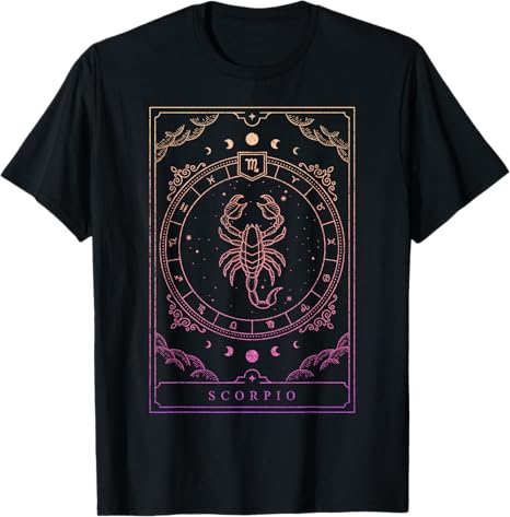 Scorpio Birthday Present Women Girl Zodiac Sign T-Shirt