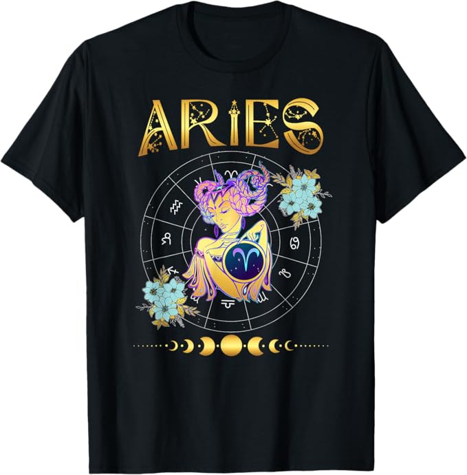 Aries Zodiac Sign Aries Birthday Aries Astrology T-Shirt