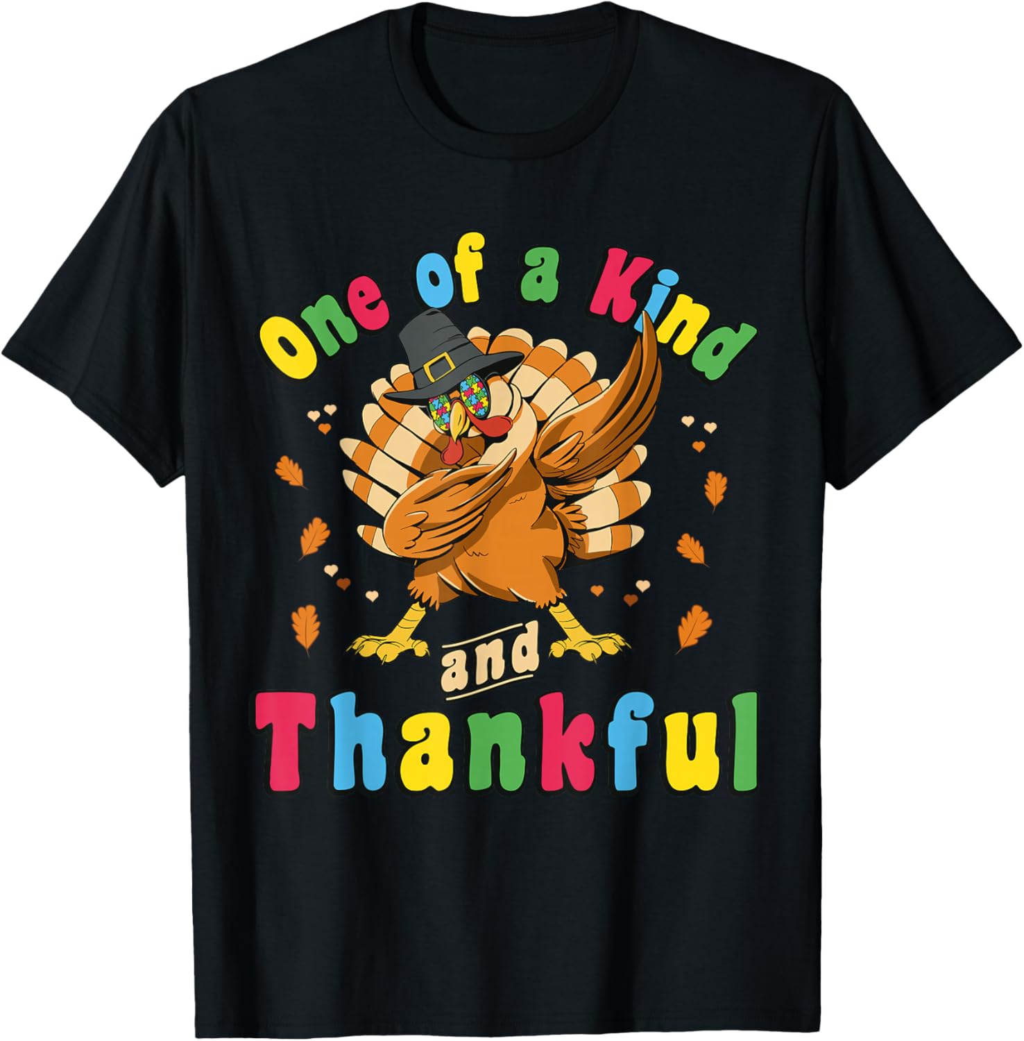 Autism Awareness Turkey Puzzle Thanksgiving 2022 T-Shirt
