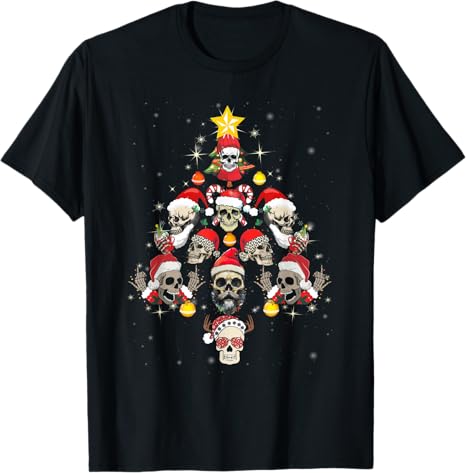 Sugar Skull Santa Claus With Hat Christmas Tree