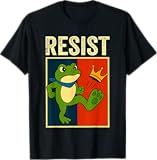 Resist Frog Portland Protest Funny No Kings Frog T-Shirt