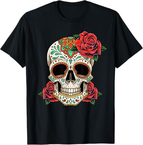 Floral Sugar Day of Dead Tees
