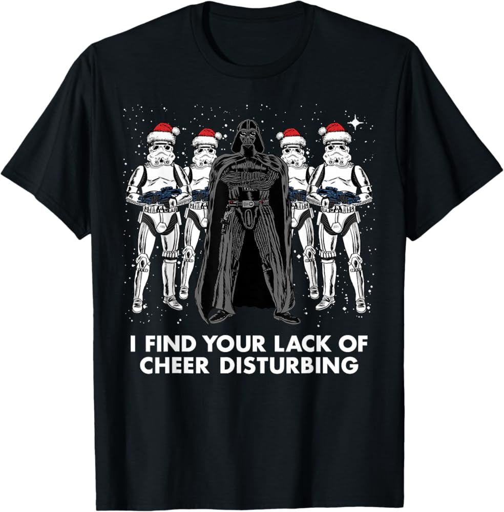 Star Wars Vader Trooper Lack Cheer Christmas Graphic T-Shirt T-Shirt