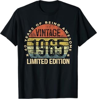 Vintage 1965 Limited Edition 60-Year-Old Gifts 60th Birthday T-Shirt