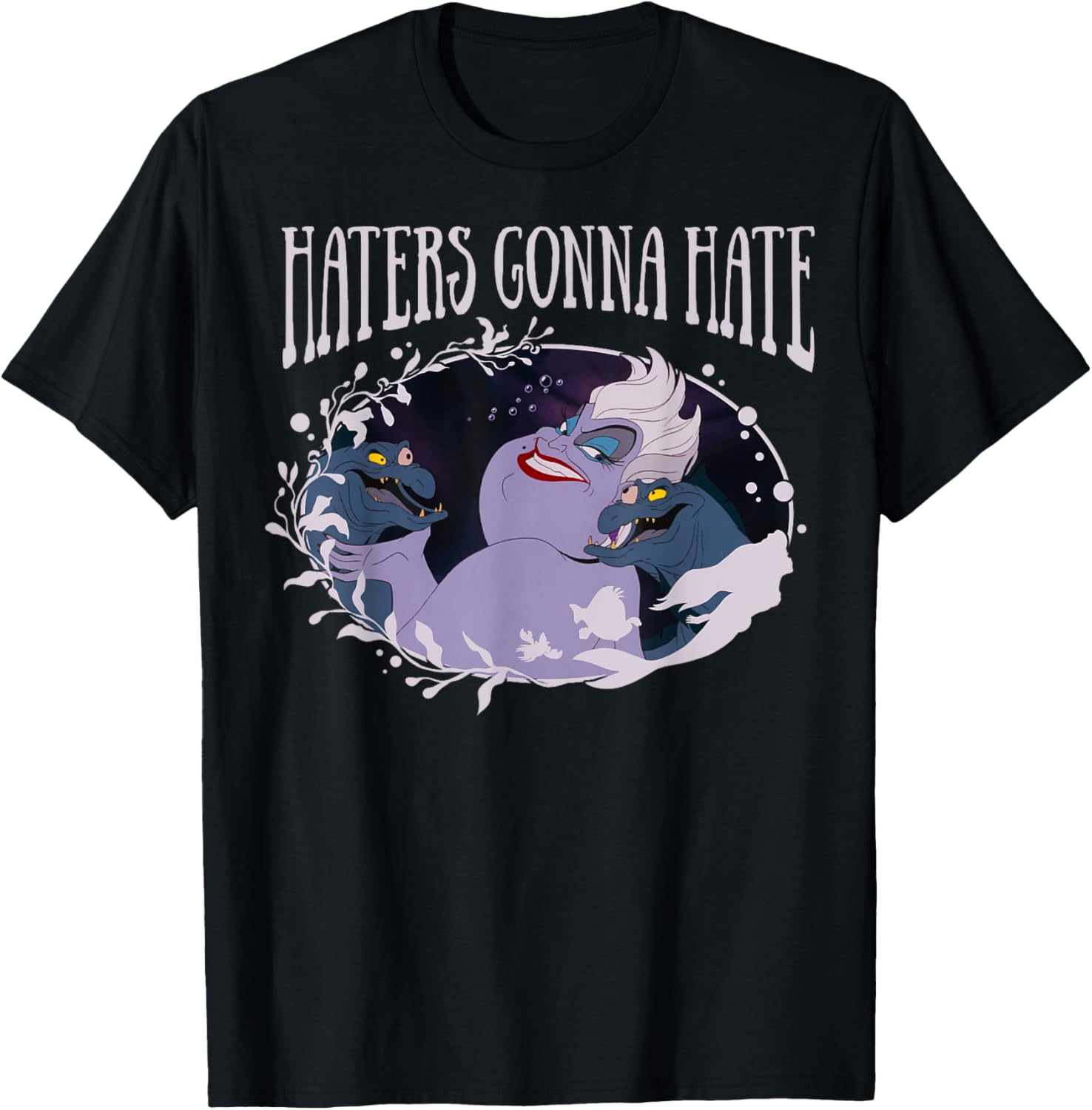 Disney Little Mermaid Ursula Haters Gonna Hate T-Shirt, Black