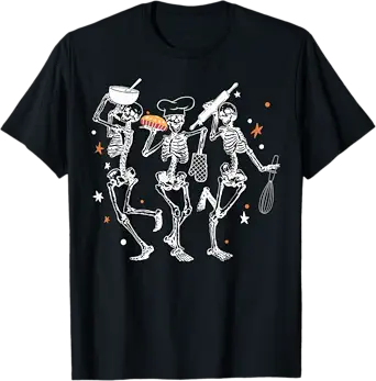 Dancing Skeletons Baking Cookie Baker For Women Pastry Baker T-Shirt