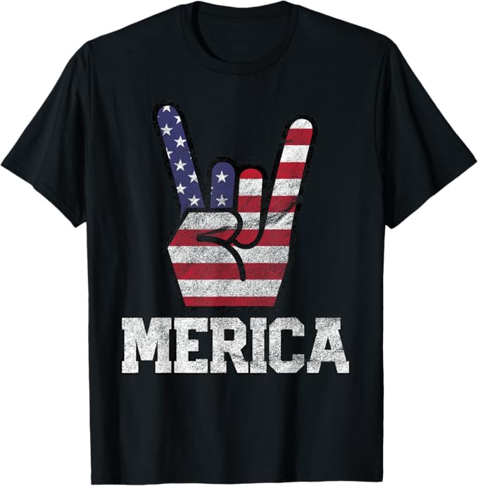 Merica 4th of July Vintage Flag T-Shirt