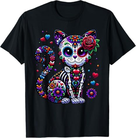 Cinco de Mayo Fro Skeleton Cat Sugar Skull