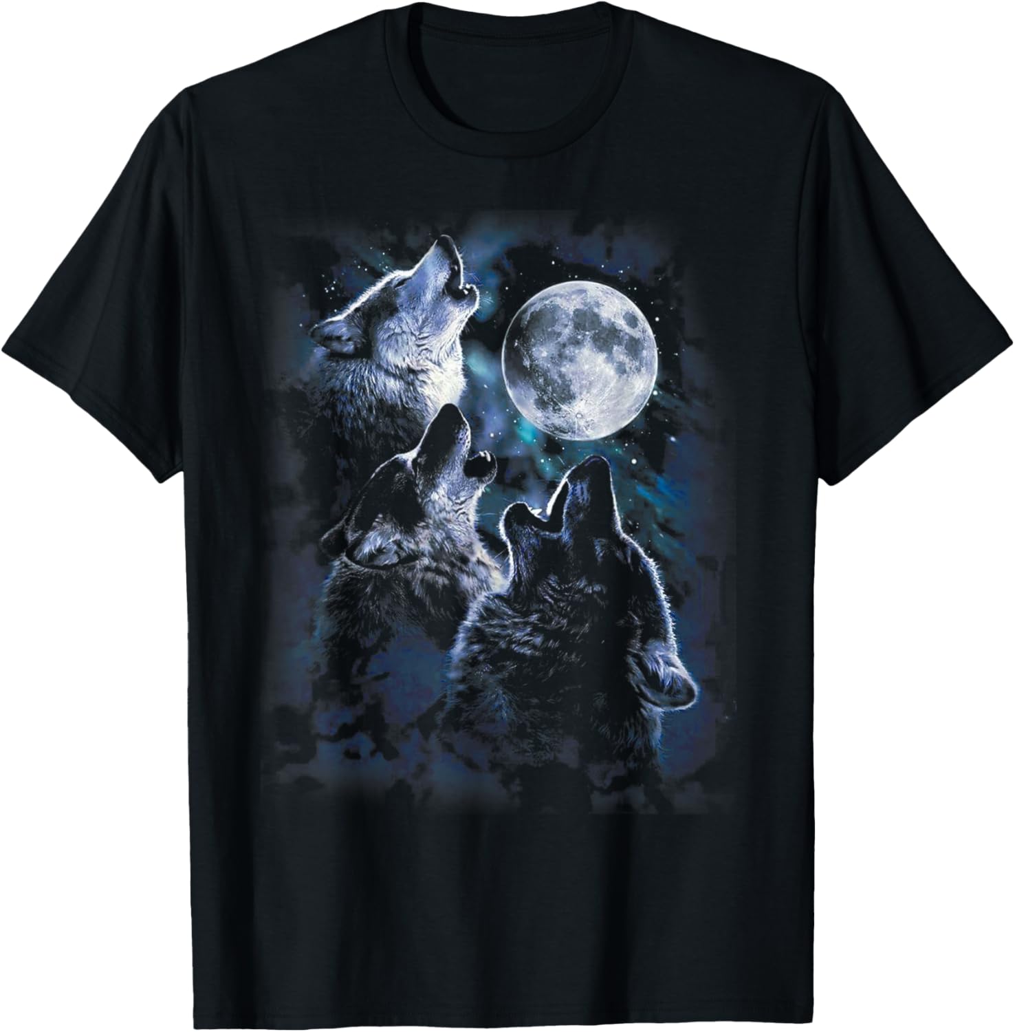 Wolf Howling At The Moon T-Shirt Wildlife Wolves Lovers Men T-Shirt