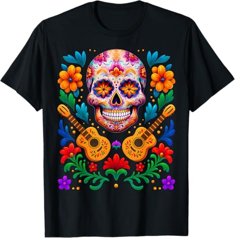 De Los Muertos Sugar Skull Day The Dead Shirts