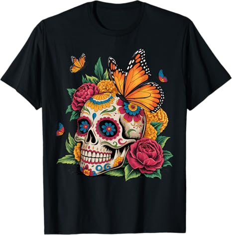De Los Muertos Day of the Dead Sugar Skull Hallowe