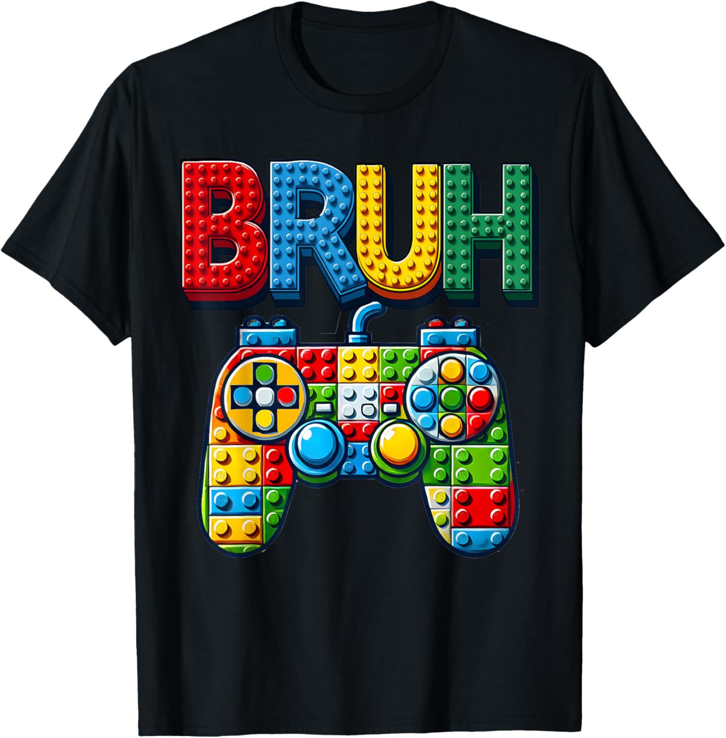 Play Building Blocks Bruh Saying Gamer Boys Brick Builder T-Shirt Play Building Blocks Bruh Saying Gamer Boys Brick Builder T-Shirt