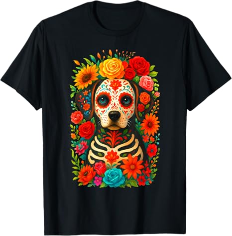 Mab Sugar Skull Dog Lovers Owners Day Of The Dead