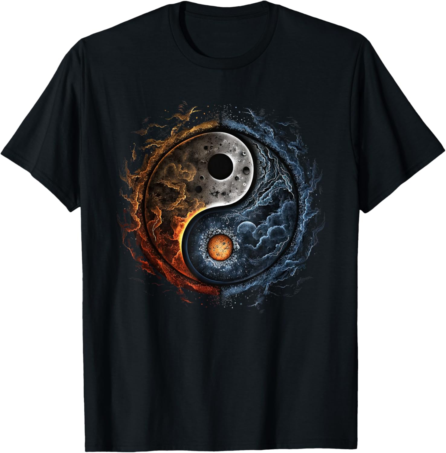 Yin Yang Cosmic Duality Art for Meditation and Peace T-Shirt