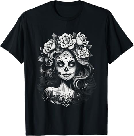 Halloween Dia Muertos Men Womens Boys Girls Tees