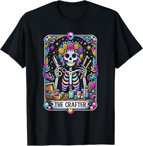 Sugar Skull Crafty The-Crafter Tarot Card