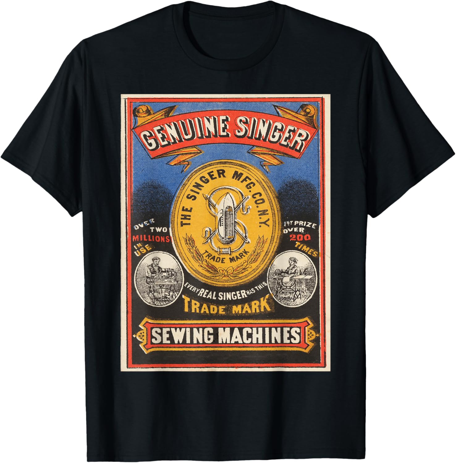 Vintage poster - Singer Sewing Machine Retro T-Shirt