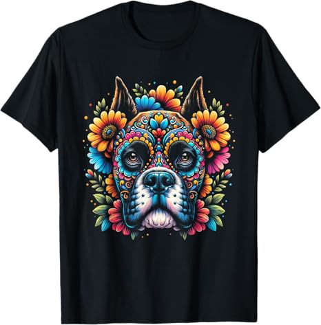 Boxer Dog Cinco De Mayo Sugar Skull Flower
