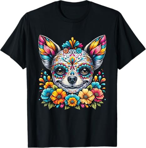 Chihuahua Dog Cinco De Mayo Sugar Skull Flower
