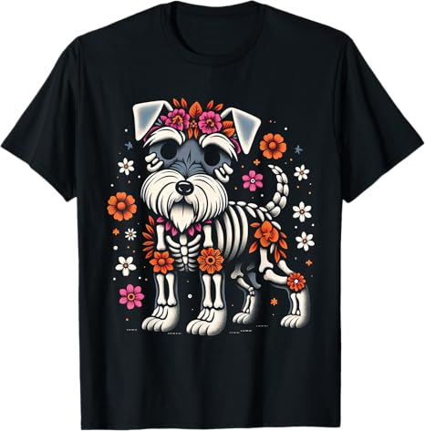 Dia De Los Muertos Schnauzer Sugar Skull Dogs