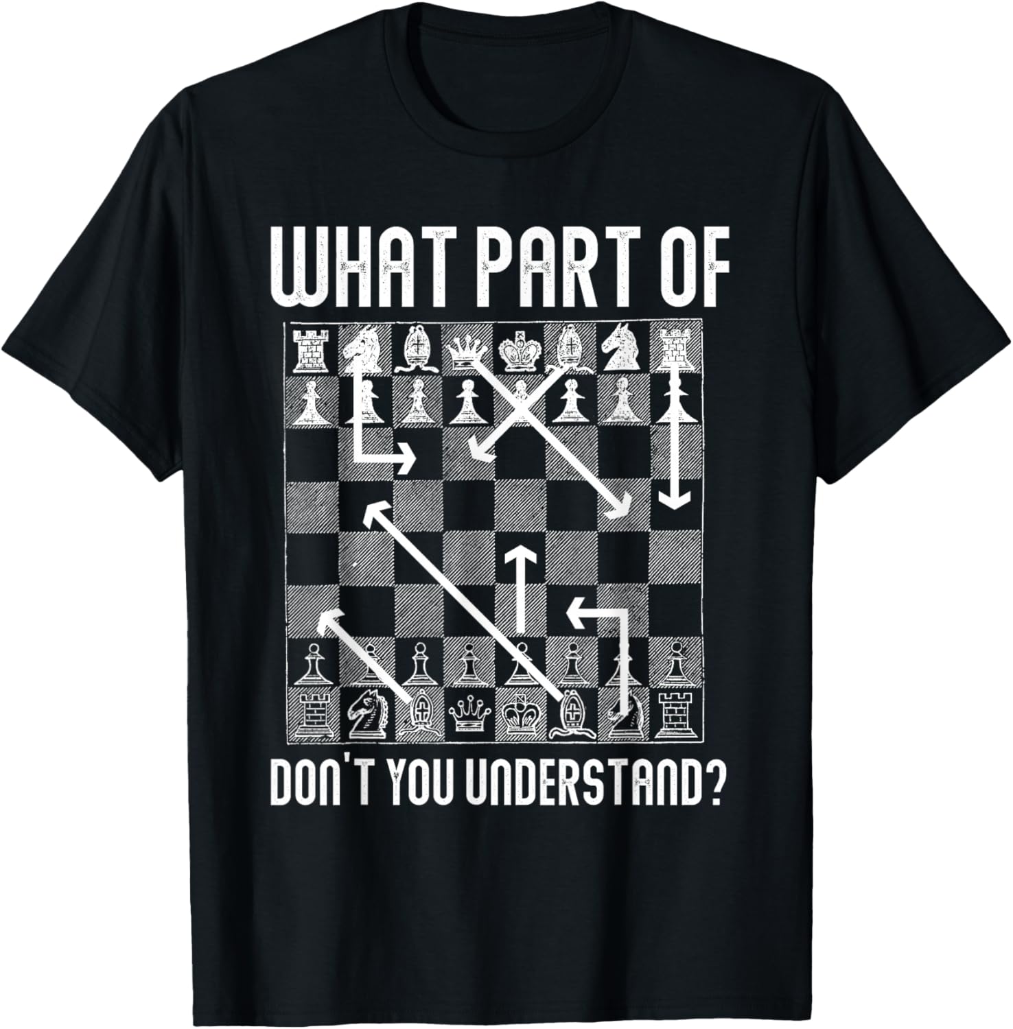 ¿Qué parte de no entiendes la camiseta de ajedrez divertida?