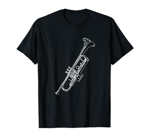 Retro Trumpet Sketch for Trumpet Players T-Shirt, Black