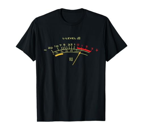 VU Meter - Camiseta de ingeniero de sonido, camiseta analógica Ca...