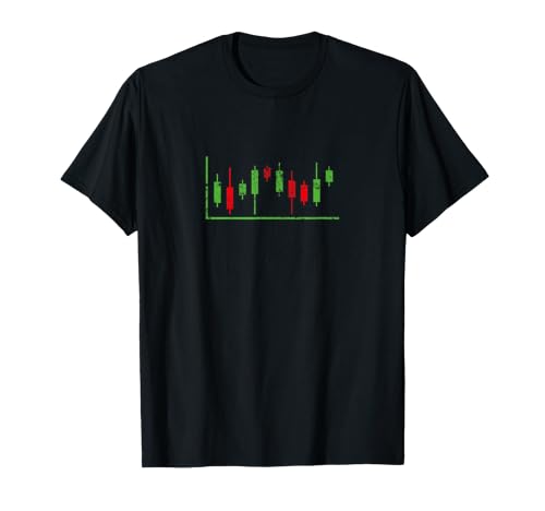Candle Sticks Logo Trader vintage Stock Market Forex Crypto T-Shi...