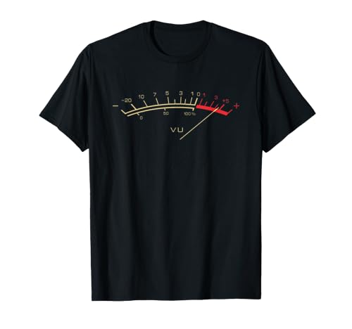 Retro VU Meter Hi-Fi Vintage Stereo Music Lover Gift Camiseta